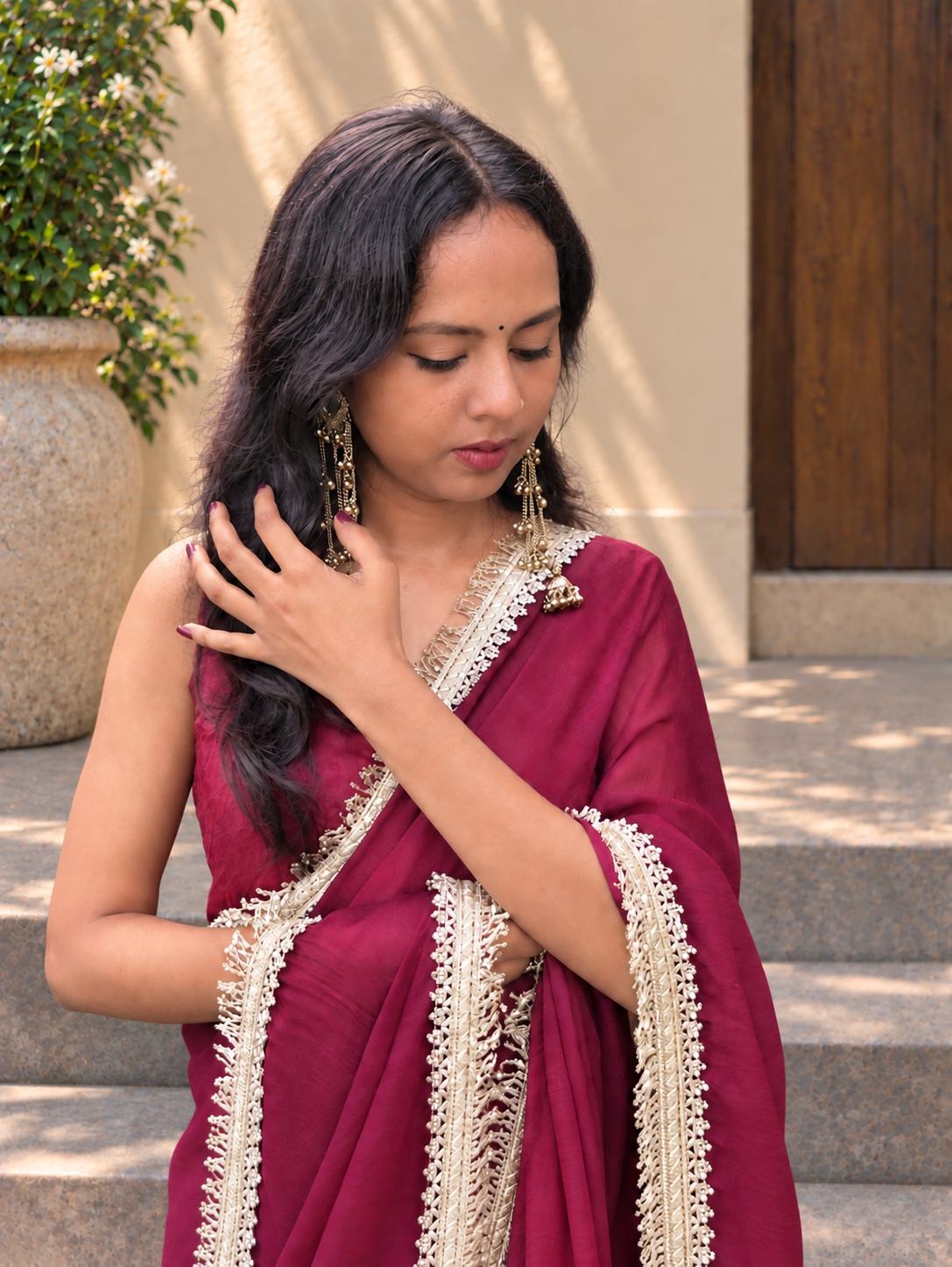 navratri saree