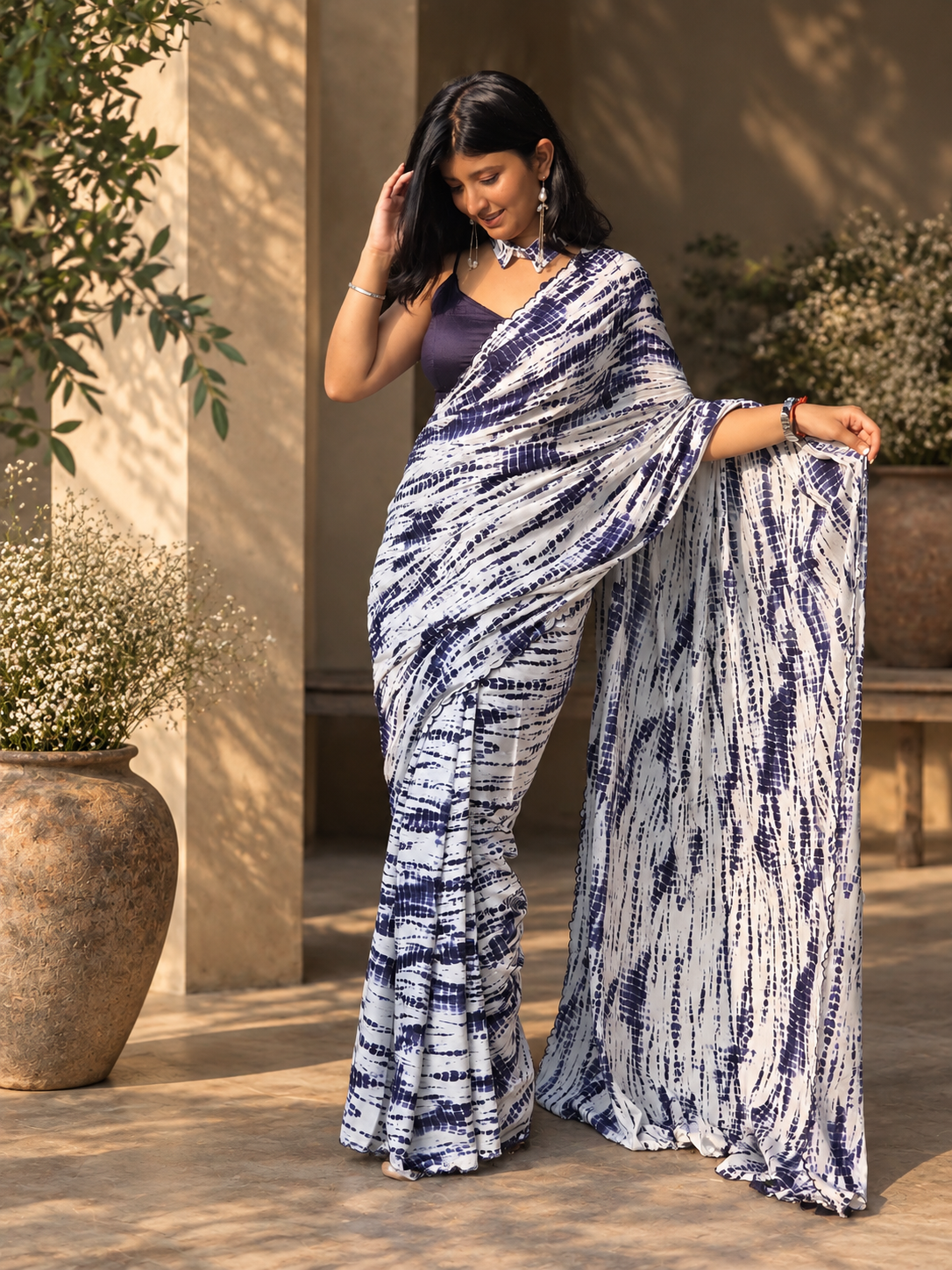 RAINWASHED INDIGO SAREE
